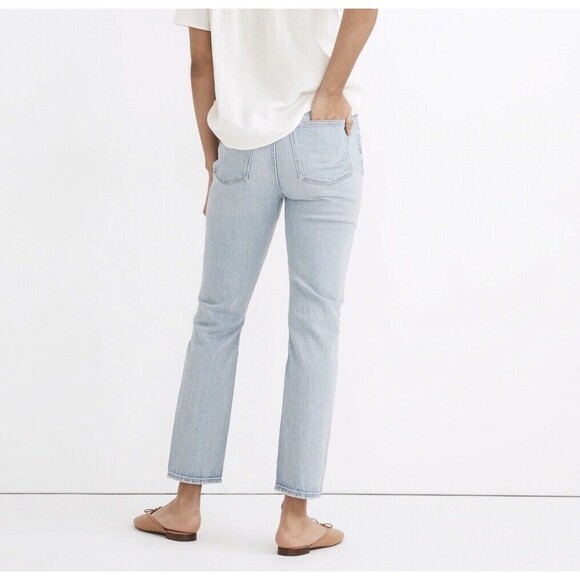 Madewell 24T The Tall High-Rise Slim Crop Boyjean Light Dumas Wash Ripped MC599 - Picture 3 of 12